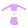 thumbnail image 3 of de abrazadera de 3x 1/6 de tapa y cadera, ropa de muñeca hecha a mano, prenda de ropa en miniatura para figuras de 12 pulgadas. Vestido corporal Violeta, 3 of 8