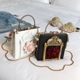 thumbnail image 2 of Bolso de mano con diseño de la marca Sumka, estilo retro, con diseño de ángel en relieve, con cadena de perlas, para mujer, gran oferta, envío gratuito, 2 of 5