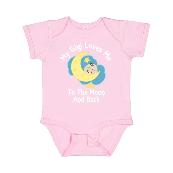 Inktastic Gigi Loves Me to the Moon and Back Boys or Girls Baby Bodysuit