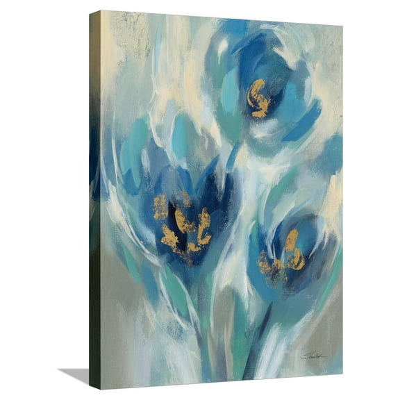 Art.com Blue Fairy Tale Floral I Stretched Canvas Print Wall Art by Silvia Vassileva, 18" x 24"