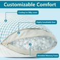 thumbnail image 3 of Cooling Bed Pillows for Sleeping Standard Size Set of 2 Pack,Shredded Memory Foam Adjustable Pillow for Side Back and Stomach Sleepers with Washable Removable Cover, 3 of 6