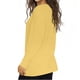 thumbnail image 4 of Xuyuer Women's V-Neck Long Sleeve Slim Drape Hem Solid Color Casual Blouse, Flowy T-Shirt Top for Business Casual, Dinner Dates and Elegant Daily Fashion, 4 of 5