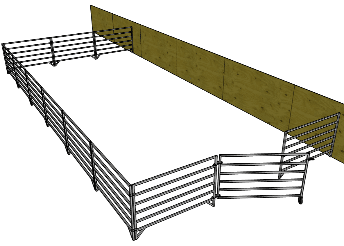 11 PACK OF ALUMINUM 5 Ft LONG 6 RAIL 40" SHEEP & GOAT PANELS & 1 GATE PEN ARENA CORRAL