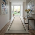 thumbnail image 4 of Beverly Rug Easy Jute Outdoor Indoor Non Shedding Easy-Cleaning Rug Bordered Off-White 2x7, 4 of 7