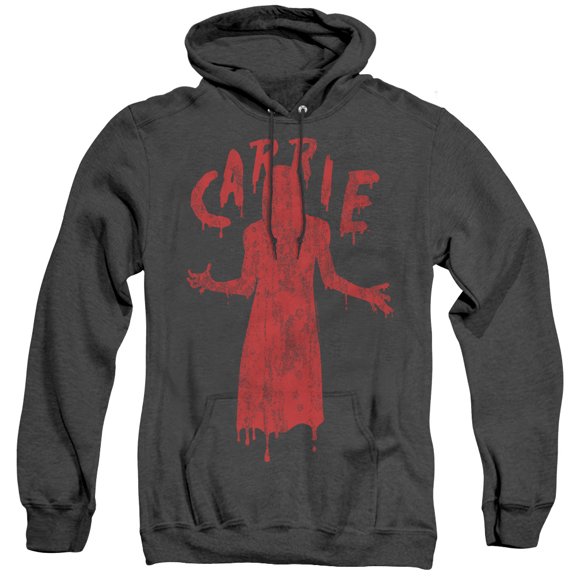 Carrie Silhouette Adult Heather Hoodie Sweatshirt Black
