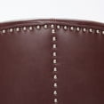 thumbnail image 2 of Noble House Leather Swivel Accent Chair, 360° Spin Mid-Century Modern Lounge Chair for Living Room, Dark Red, 2 of 6