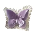 thumbnail image 2 of Cojín decorativo de mariposa para la espalda, 50 x 39 cm, soporte para la cintura violeta, 2 of 9
