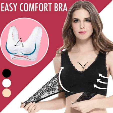 

Seamless Lift Bra with Front Cross Side Buckle Lace Bralette Underwear for Women Sports New