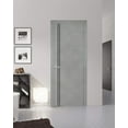 thumbnail image 4 of Modern Wood Interior Pre-Hung Door with Hardware | Planum 0016 Concrete | Single Panel Frame Trims | Bathroom Bedroom Sturdy Doors-36" x 84", 4 of 6