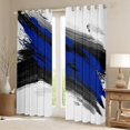 thumbnail image 2 of Homewish Graffiti Splash Blackout Curtains Set of 2 (52x84 Each) For Adults Female Men,Abstract Geometric Stripes Window Curtains,Black Blue White Curtains and Drapes,Ultra Soft Home Decor, 2 of 6