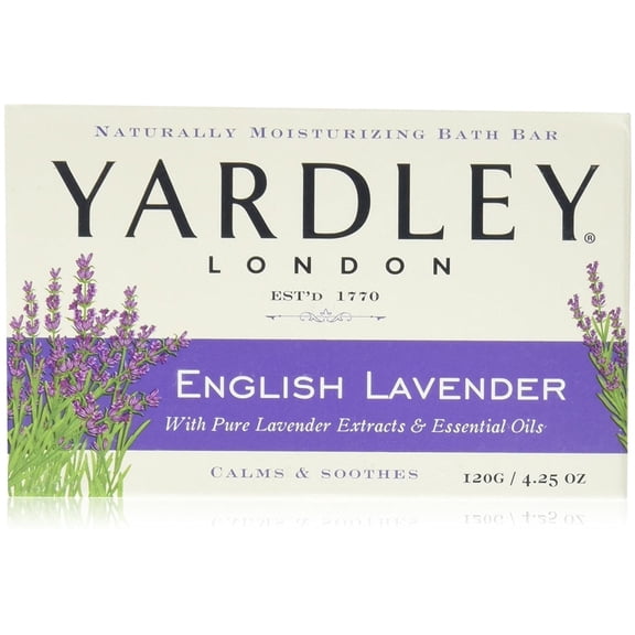 Yardley London Moisturizing Bar English Lavender with Essential Oils 4.25 oz (Pack of 6)