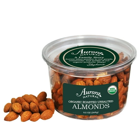 almonds organic aurora unsalted roasted oz whole natural walmart