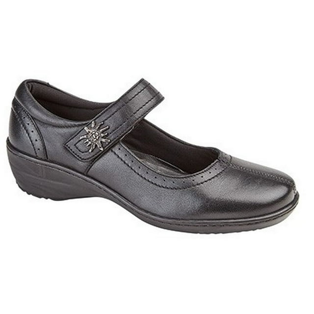 Mod Comfys Womens Leather Touch Fastening Bar Shoes