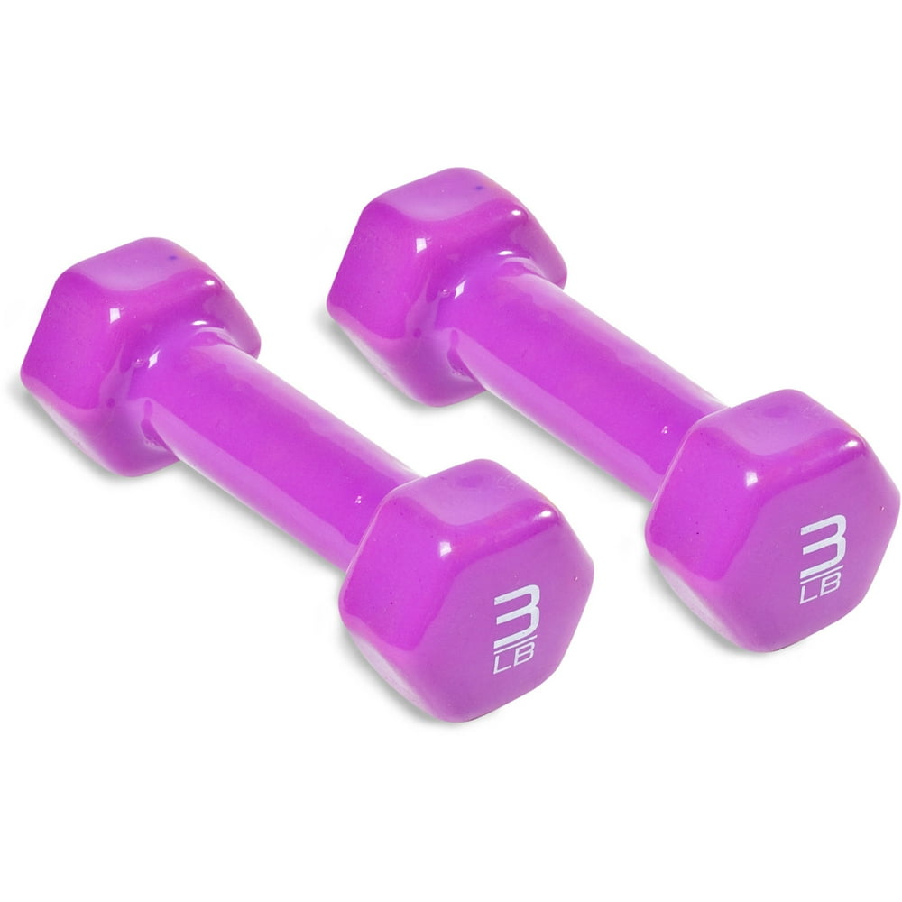 CAP Barbell Vinyl Dumbbells, 3 Pound Pair