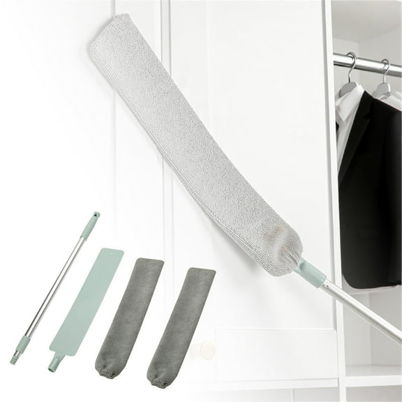 Telescopic With Flexible Removable Head – Fine Microfiber Duster For Home Kitchen And Hard To Reach Areas – Washable Cleaning Brush Practical