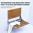 thumbnail image 5 of 18.8''x14.9'' Folding Shower Seat Wall Mounted,Teak Shower Bench Folding,Fold Down Shower Seat,Foldable Shower Chair,Shower Wall Seat,Fold Up Shower Chair,Load of 440 lbs, 5 of 6