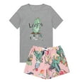thumbnail image 2 of U2SKIIN Womens Pajamas Set Cute Cartoon Print Tee Shorts Pajama Set, 2 of 7