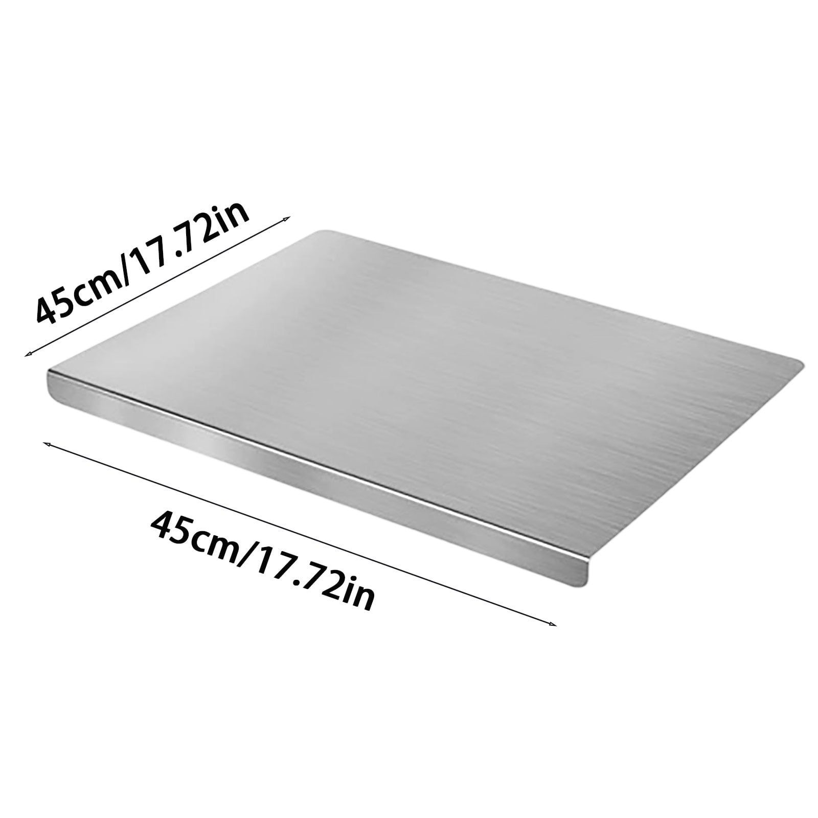 Single Stainless Steel Cutting Board Food Prep Stainless Steel Cutting Board With Lip Stainless Steel Chopping Board Thickened Kitchen Cutting Board Double Sided Non Slip Metal Prep Board