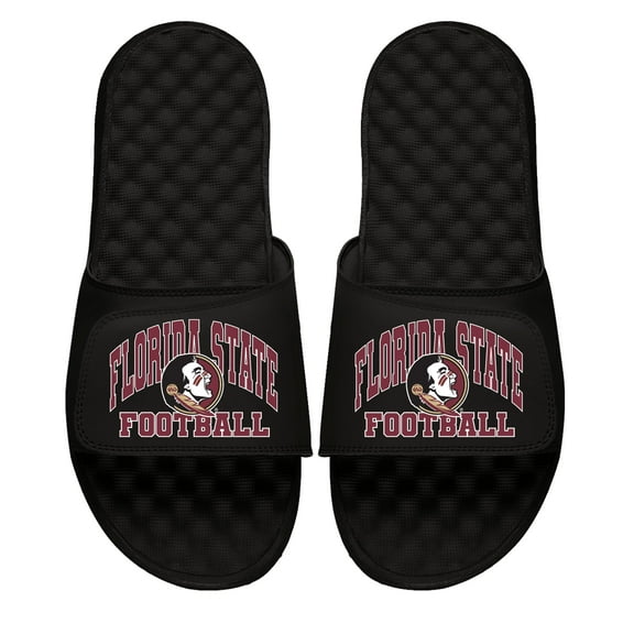 Unisex ISlide Black Florida State Seminoles Football Varsity Slide Sandals