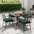 thumbnail image 5 of Kimunuk Outdoor Chair Cushions set of 2, 22" x 22" Zipped Waterproof Outdoor Seat Cushions Couch Pads with Ties for Patio Furniture, Green, 5 of 6