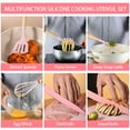 thumbnail image 3 of HEESEM 19-Piece Silicone Kitchen Utensil & Knife Set - Heat-Resistant Cooking Tools Non-Stick Safe Gift for Mom or Women Pink, 3 of 7