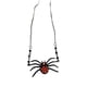 thumbnail image 1 of Collar con colgante de araña estilo punk, estilo retro, estilo gótico, con piedra roja, estilo motero (negro), 1 of 7