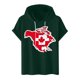 thumbnail image 1 of Blusa con capucha de manga corta para hombre, informal, con estampado, a la moda, con capucha, camiseta deportiva de manga corta, blusa de poliéster para hombre, 1 of 7