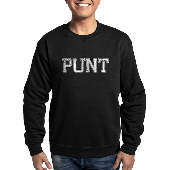 CafePress - PUNT, Vintage Sweatshirt (Dark) - Classic Crew Neck Sweatshirt