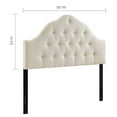 thumbnail image 2 of Modway MOD-5164 Sovereign Tufted Button Linen Fabric Upholstered Full Headboard in Ivory, 2 of 5
