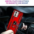 thumbnail image 5 of Compatible with Motorola Moto Edge Plus 2023 Case Built-in 360 Ring Holder Kickstand, Extreme Protection Military Armor Magnetic Car Dual Layer Protective Heavy Duty Phone Cover,Red, 5 of 7