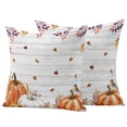 thumbnail image 6 of Fall Outdoor Pillow Covers 26x26 Inch Throw Pillow Covers Set of 2 Waterproof Decorative Pillow Cases Thanksgiving Pumpkin Autumn Leaves Gray Wood Grain Cushion Covers for Patio Furniture Garden, 6 of 8