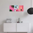 thumbnail image 3 of 3 Panels Tropical Wall Decor for Bedroom Tropical Wall Decor Pink Flamingo Decor Pineapple Wall Art Tropical Wall Decor for Bathroom for Wall Decor Ready to Hang Each Panel 12" x 16", 3 of 6