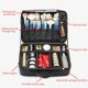 thumbnail image 5 of Bolsa de maquillaje, Estuche de maquillaje grande Organizadores de maquillaje Bolsa de maquillaje de viaje, Portaescobillas con ranuras para cepillos Divisor ajustable Material impermeable, 5 of 7