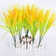 thumbnail image 5 of Viworld 12Pack Artificial Golden Wheat Grass UV Resistant Shrubs Faux Fall Plants for Porch Window Box Home Hanging Plants Wedding Decorations, 5 of 7