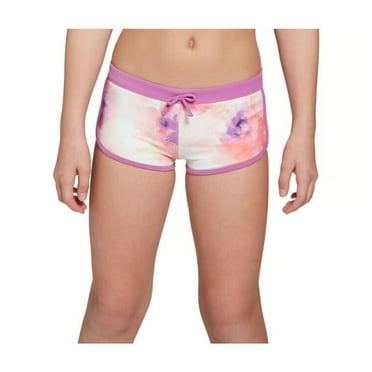 DSG Girls' Printed Swim Shorts, Inky Overdye Warm, XL(16)