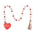 thumbnail image 2 of Ornaments Clearance! Valentine's Day Pendant Bead String Wooden Beads Rope Tassel Colorful Decorations European and American Family Holiday Decorations Valentines Day Decorations 1X Pendant, 2 of 9