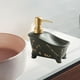 thumbnail image 5 of Dispensador de jabón líquido de cerámica para baño, forma de bañera, botella con bomba de 350 ml, recargable, duradera y reutilizable, color negro, 5 of 8