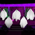 thumbnail image 6 of JOYIN 27.5" 5 Pack Halloween Hanging Ghosts for Halloween Party Decoration, Cute Flying Ghost for Front Yard Patio Lawn Garden Party Décor and Holiday Halloween Hanging Decorations, 6 of 8