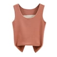 thumbnail image 2 of Thermal Vest For Women Plus Size Cold Weather Fall Winter Sleeveless Inside Double - Sided Plus Velvet Undershirt Thick Warm Large Size Base Sweater Vest Pink XXXXL, 2 of 6