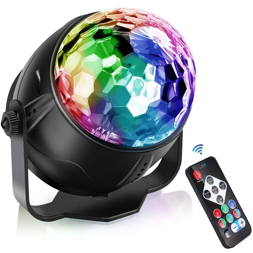 Private Jungle 7 Color Magic Ball Light, Sound Control Rotating Dj Light Stage Light