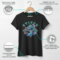 thumbnail image 3 of Girl's Lilo & Stitch Distressed Checkerboard Stitch Graphic Tee Black X Large, 3 of 9