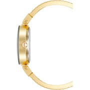 Anne Klein Gold-Tone Champagne Sunray Dial Diamond Accent Bangle Ladies Watch