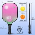 thumbnail image 4 of Pickleball Paddles Set Of 2, Fiberglass Surface, Sweet Candy Print, 4 Balls & Bag, 4 of 5