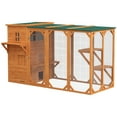 thumbnail image 2 of PawHut Catio Outdoor Cat Enclosure, Large Cat House for 3 Kitties, Orange, 2 of 9