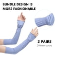 thumbnail image 2 of pares de mangas de seda helada con protección solar y UV para verano para mujer, mangas para ciclismo al aire libre 589, 2 of 5