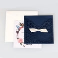 thumbnail image 4 of Tarjeta de invitación de boda con corte láser, elegante, Flora, con lazo, suministros de decoración de fiesta personalizados, 1 ud., 4 of 4