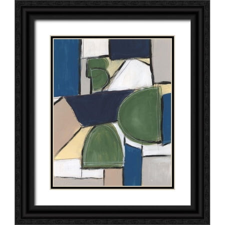 Moore Regina 26x32 Black Ornate Wood Framed with Double Matting Museum Art Print Titled - Spatial Mix II