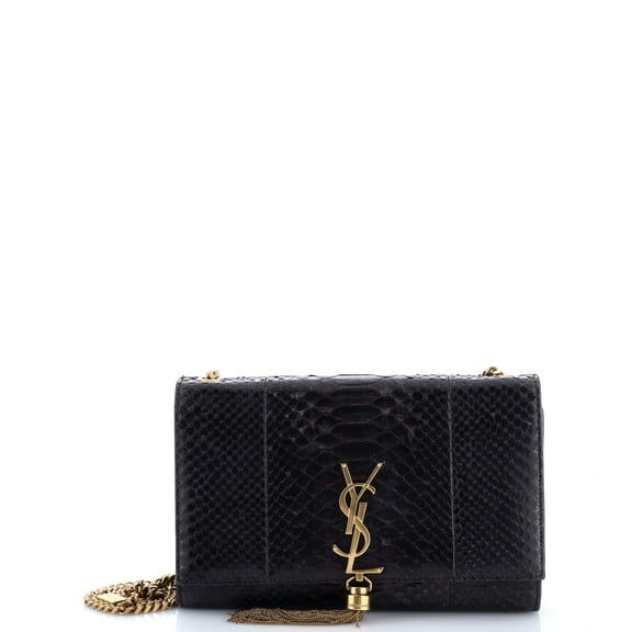 Pre-Owned Saint Laurent Classic Monogram Tassel Crossbody Bag Python Medium By Rebag