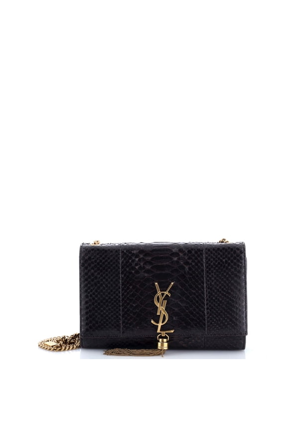 Pre-Owned Classic Monogram Tassel Crossbody Bag Python Medium By Rebag
