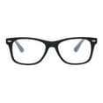 thumbnail image 2 of Matte Rubberized Hipster Horn Rim Spring Hinge Reading Glasses Black +2.75, 2 of 3